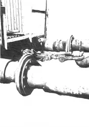 Detail eines Industrie-Rohrs