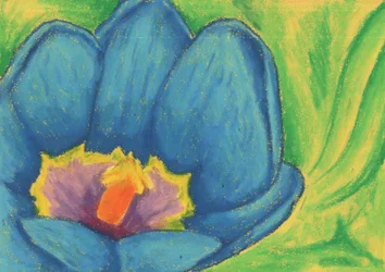 Lebhafte blaue Blüte