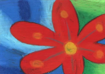 Lebendige rote Blume