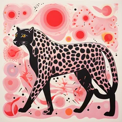 Leopardstreifen mit Strudeln und Schleifen 2