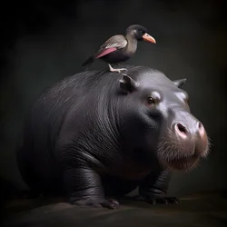Wasserschwein gemischt mit einem Silberrücken-Gorilla