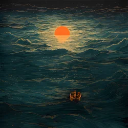 Zwei Boote glitten lautlos durch tintenschwarzes Wasser auf die wirbelnde Charybdis zu, der Vollmond war das einzige Licht in der leeren Welt der Nordsee