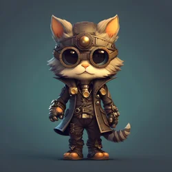 anthropomorphe niedliche Katze