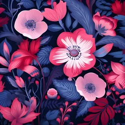 ein Blumenstrauß in rosa und blau