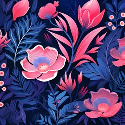 ein Blumenstrauß in rosa und blau