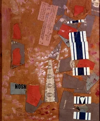 Weißer Karneval Collage von Kurt Schwitters (1887-1948) 1946 Privatsammlung