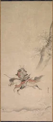 Ein Samurai zu Pferd