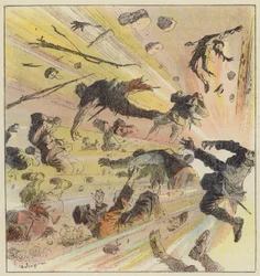 Explosion einer Fougasse