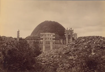 Gesamtansicht von Sanchi Tope, Bhopal-Distrikt