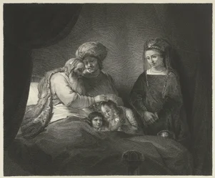 Jakob segnet Ephraim und Manasse