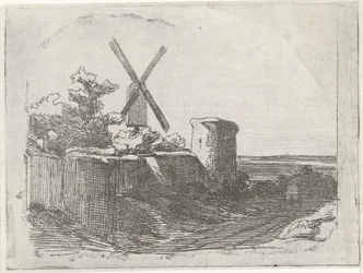 Ruine mit Mühle