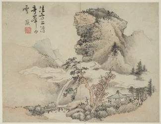 Landschaft im Stil der alten Meister: nach Fang Congyi (aktiv ca. 1340-80)