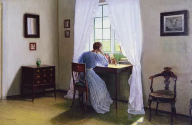 Frau vor dem Fenster