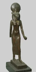 Bronzestatue der ägyptischen Göttin Sachmet, 712-332 v. Chr.