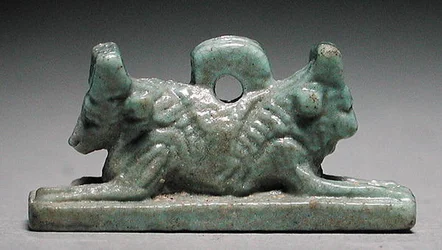 Stierköpfiger Löwenamulett, Saite-Periode, 715-656 v. Chr.