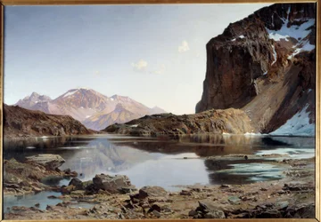 Der Eychauda-See in den Alpen