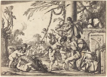 Heilige Familie mit Putti