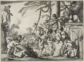 Die Heilige Familie mit Putti