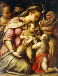 Die Heilige Familie mit dem kleinen Johannes dem Täufer und der Heiligen Katharina