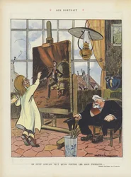 Sein Porträt. Illustration für Le Rire