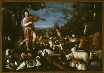 Orpheus bezaubert die Tiere / Gemälde