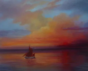 Rote Segel - Thames Barge in voller Fahrt