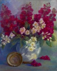 Levkojen und Orangenblüte