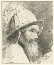 Büste eines Kriegers mit Helm