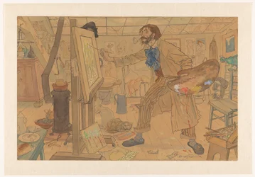 Atelier eines modernen Malers