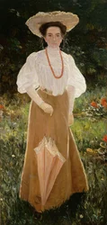 Stehende Frau