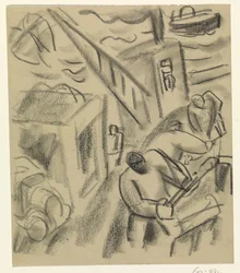 Fischer auf einem Fischerboot