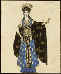 Kostümentwurf für „Salome“: Herodias