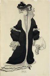 Kostümentwurf für Frau L. Bakst, 1903