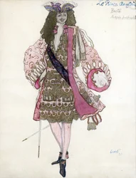 Kostümentwurf für das Ballett Dornröschen von P. Tschaikowsky - Bakst, Leon (1866-1924) - 1921