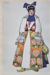 Kostümentwurf für die Oper Sadko von N. Rimski-Korsakow, 1917