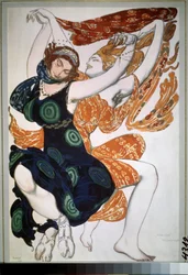 Zwei Böotierinnen, Kostümentwurf für das Ballett 