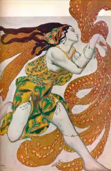 Narziss: Eine Bacchantin. Kostümentwurf für den Tanz Narziss