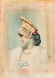 Porträt eines Mädchens mit Kokoshnik