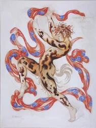 Vaslav Nijinsky im Ballett Der Nachmittag eines Fauns von C. Debussy