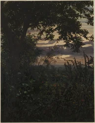 Landschaft bei Sonnenuntergang