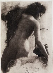 Skizze (weiblicher Rücken) von Le Bègue in Die Prozesse der Kunst in der Fotografie von Demachy und Puyo, Fotoclub von Paris, Paris 1906