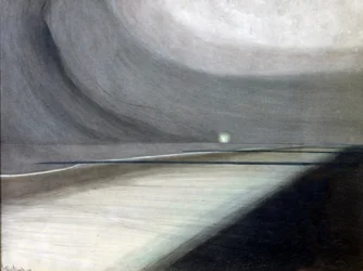 Strand im Mondlicht, Meereslandschaft mit Licht