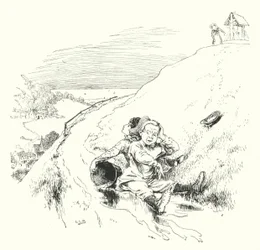 Jack und Jill gingen den Hügel hinauf (Gravur)