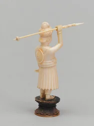 Schwarzer Bauer, Schachfigur, Indien, um 1820