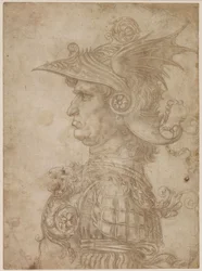 Büste eines Kriegers im Profil nach links, 1475-1480