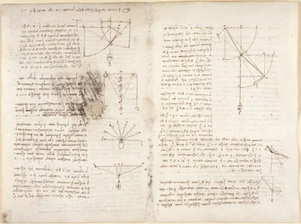 Notizen und Diagramme zur Mechanik