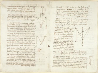 Notizen und Diagramme zur Mechanik