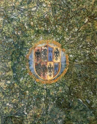 Detail der gewölbten Decke der 