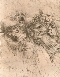 Zeichnung von Karikaturen, ca. 1472-ca. 1519, 1883
