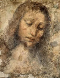 Gesicht Jesu Christi, aus der Leonardo-Schule, Kopie nach dem Abendmahl von Leonardo da Vinci (1452-1519)